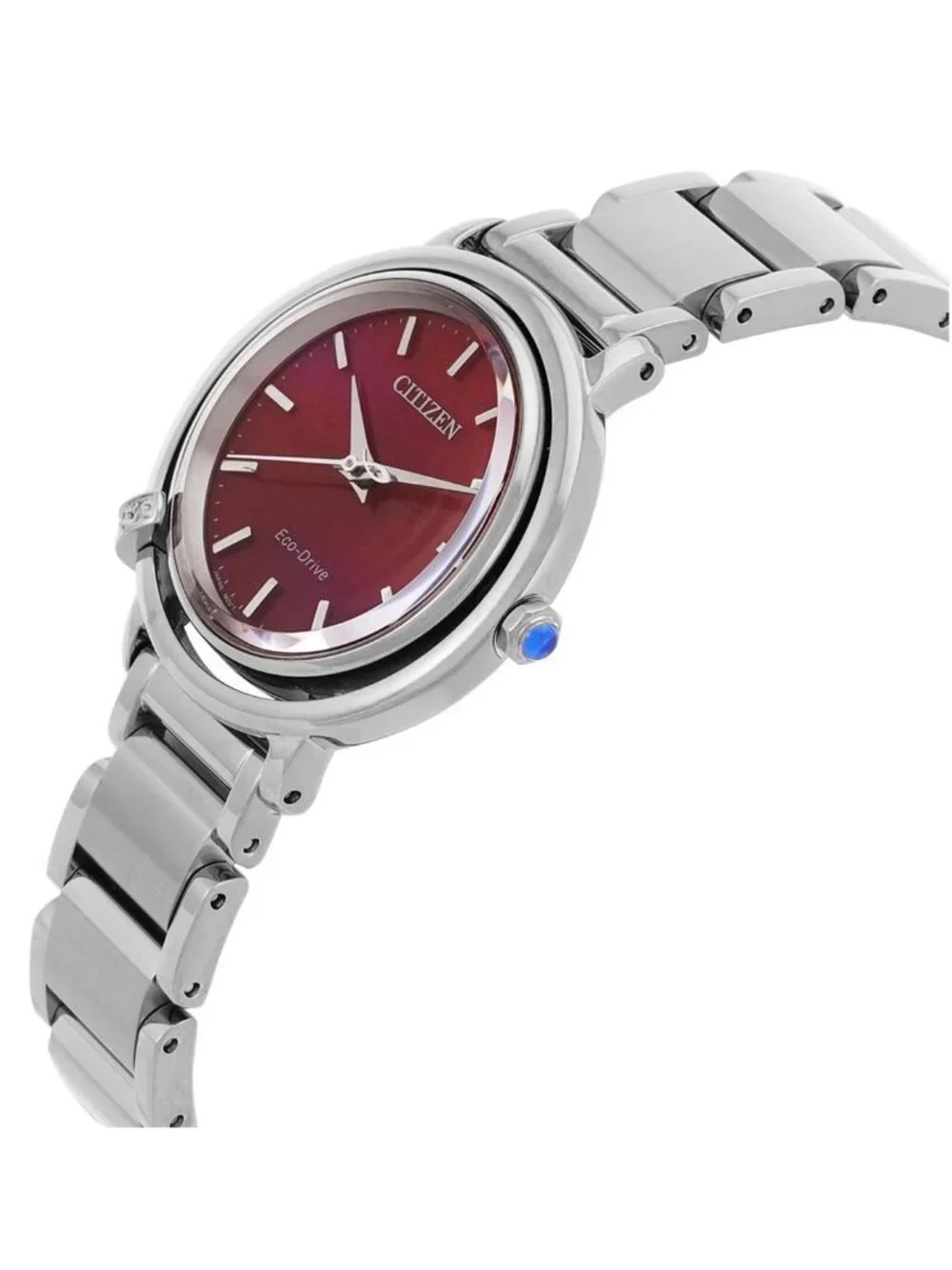 NWT Citizen L Eco-Drive Red Mother of Pearl Dial Ladies Watch